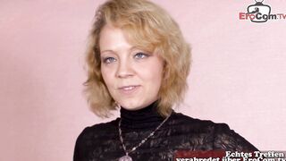 German blonde Classic housewife with intim piercings make sex Casting