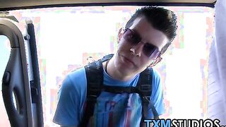 Twinks Josh, Danny and Todd breeding in the back seat