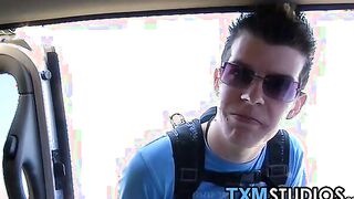 Twinks Josh, Danny and Todd breeding in the back seat