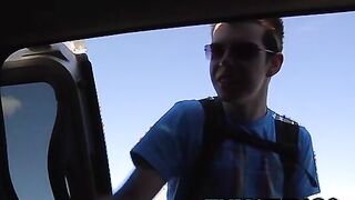 Twinks Josh, Danny and Todd breeding in the back seat
