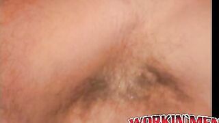 Mature dude with receding hair enjoys stroking his cock