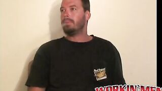 Hairy mature gay jerks off while smoking and shoots his load