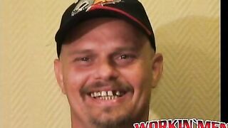 Bear belly amateur jerks his big dick and releases his load