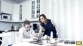 TUTOR4K. Man knows homemade professor works for 2 so he