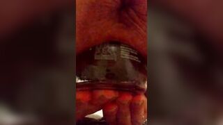 Monica Lea inserting wide glass jar