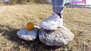 Fila Disruptor Shoeplay Trample dangling Nylonfeet and Crush