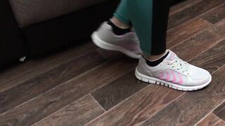 women into pants socks and shoes sub making out foot
