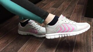 women into pants socks and shoes sub making out foot