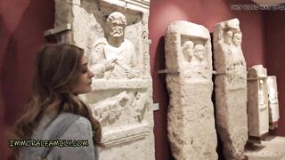 Bratty British Goddess Goes to History Museum with Her Stepdad