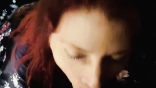 View this redheaded wifey suck dick and got cum inside