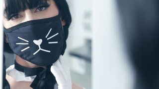Femboy maid fucked by pleasing her boss