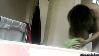 hidden camera films stepmother's hairy pussy