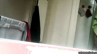 hidden camera films stepmother's hairy pussy
