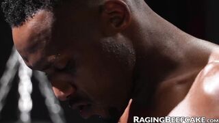 Massive cock hunk Andre performs analingus on Cadens hole