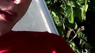 Ryan teasing his cock after he smokes and chills outside