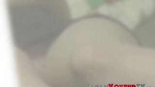 Voyeur video of young Japanese babe finger fucking herself