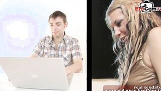 british blonde curly hair 19 yo pounded