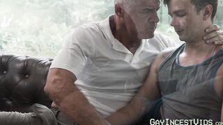 Lustful twink bareback breeded by horny stepdad to reconnect