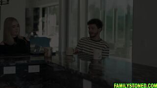 Stepmom saw stepson and his girl shooting porn