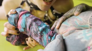 Hard anal toy play with Anuskatzz and Miss Flora
