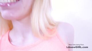Girl shows skill with hard cock in her face