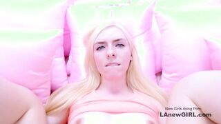 Girl shows skill with hard cock in her face