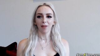Skinny Blonde Wildly Fucks Her Hole