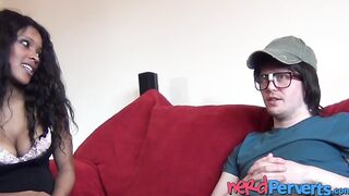 Black British woman deceived into plowing with horny nerd