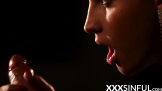 Lustful couple plays orally before slow erotic doggy style