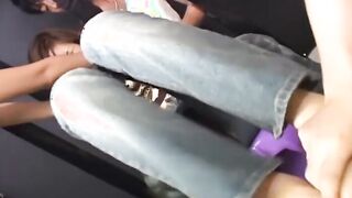 Bondage Japanese babe hairy pussy drilled hard with vibrator