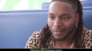 Black guys making blonde waitress squirt