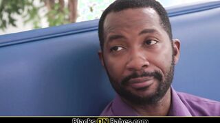 Black guys making blonde waitress squirt