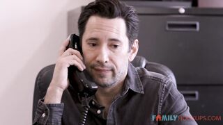 Hot daughter fucks her stepdad for her cam audience