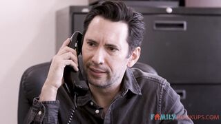 Hot daughter fucks her stepdad for her cam audience
