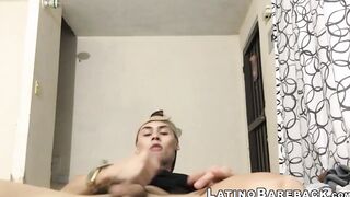Pretty twink Zalar sprays loads of sticky cum in kinky solo