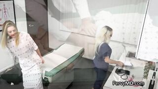Fingered and fucked by old doc on the exam table
