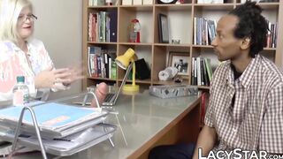 GILF doctor Lacey Starr cures patient with interracial sex