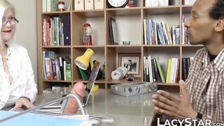 GILF doctor Lacey Starr cures patient with interracial sex