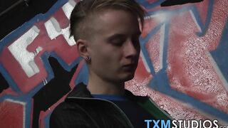 Twinkie blondie gets a piece of tight ass for his big cock