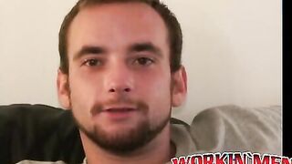 Cute young drifter jerking off to cum and get payed