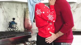American christmans with my daughters hijab friend