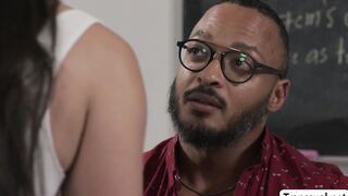 Ladyboy Stepdaughter ass pounded by black stepdad