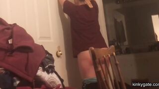 My slut's sore ass from the paddle spanking