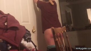 My slut's sore ass from the paddle spanking