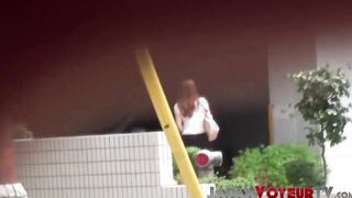 Japanese amateurs filmed peeing in public by voyeur