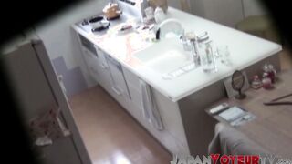 Japanese babe makes herself cum using toys while being taped