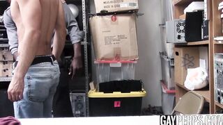 Officer impales perp on his big black dick for barebacking
