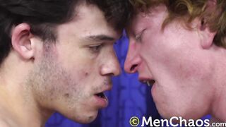 Hunk Jake dripping sweat in a fuckfest with filthy Kyle