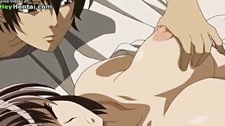 Sexy babe with amazing tits gets creampie