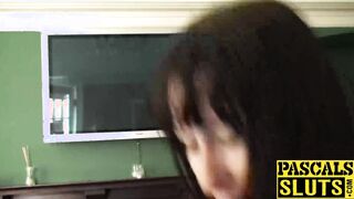 Cute emo chick enjoys in rough fucking outdoor and indoor